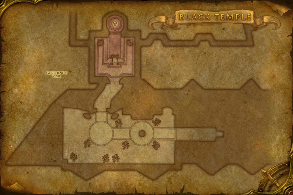 Black Temple map with 1 boss location