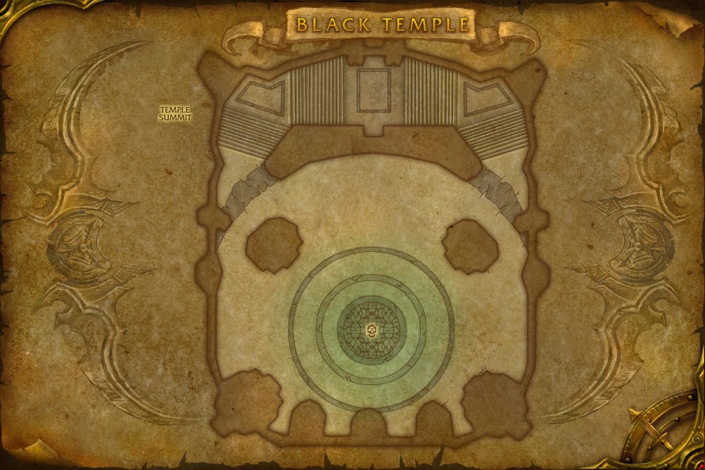 Black Temple map with 1 boss location