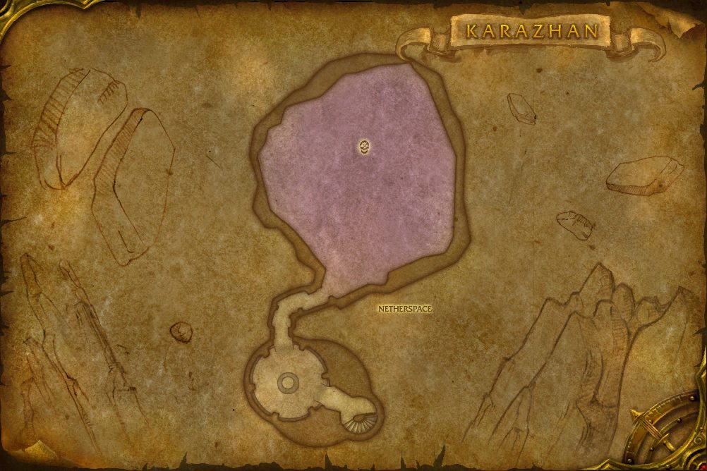 Karazhan map with 1 boss location