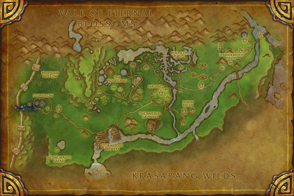 Valley of the Four Winds map with 1 boss location