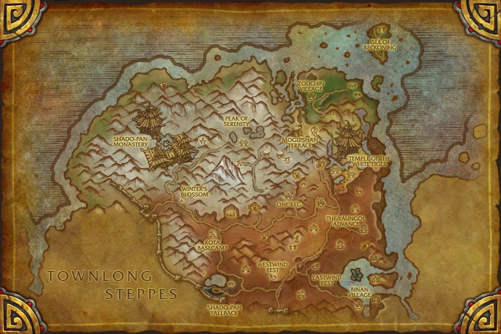 Kun-Lai Summit map with 1 boss location