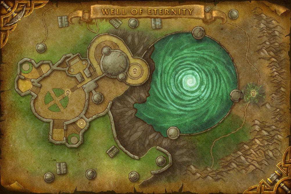 Well of Eternity map with 3 boss locations