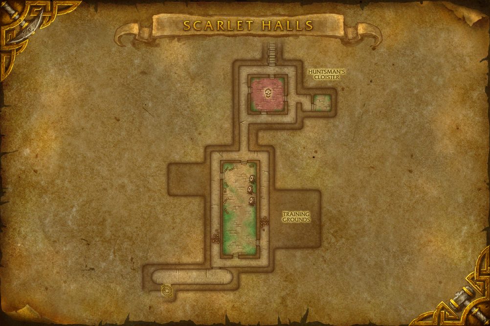 Scarlet Halls map with 1 boss location