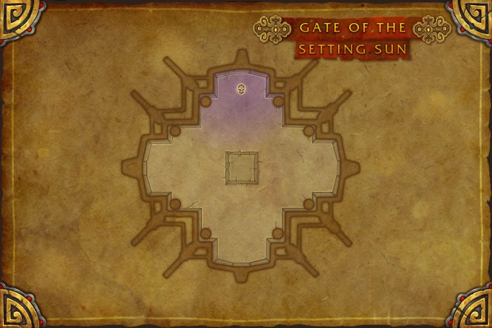 Gate of the Setting Sun map with 1 boss location