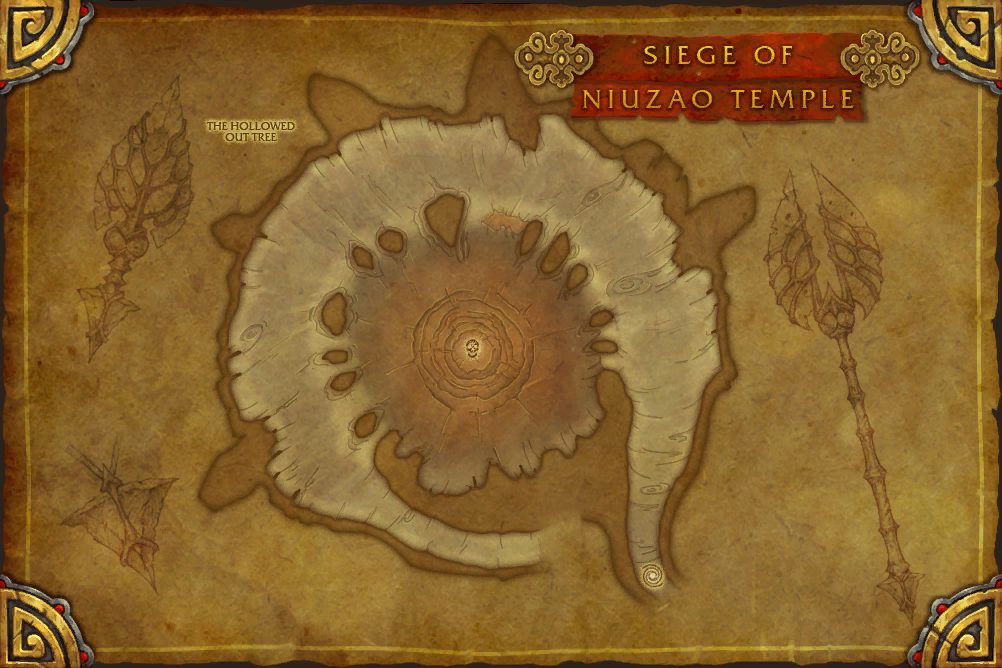 Siege of Niuzao Temple map with 1 boss location