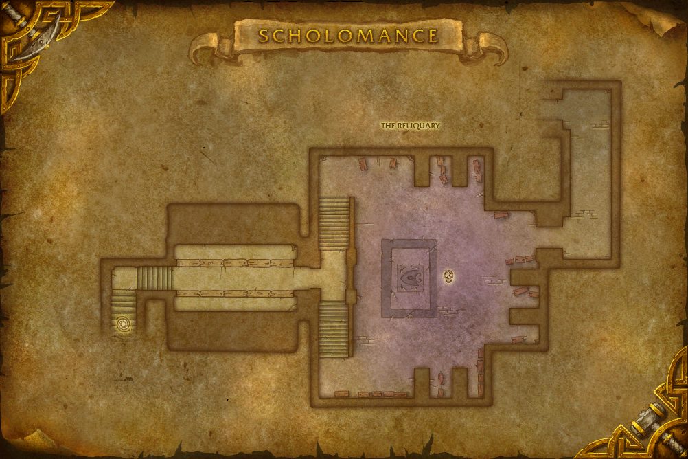 Scholomance map with 1 boss location