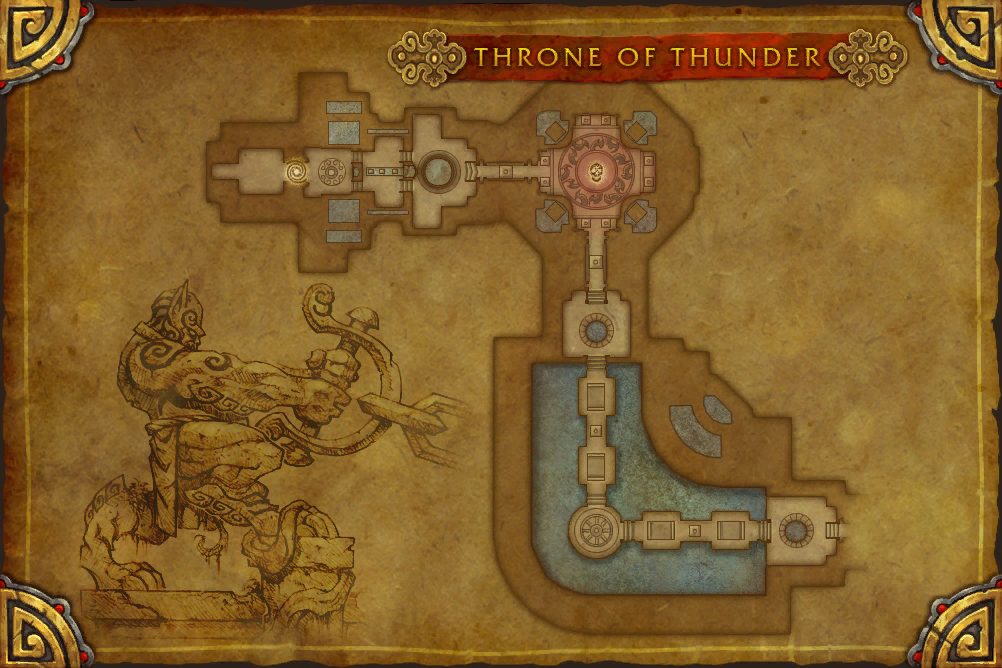 Throne of Thunder map with 1 boss location