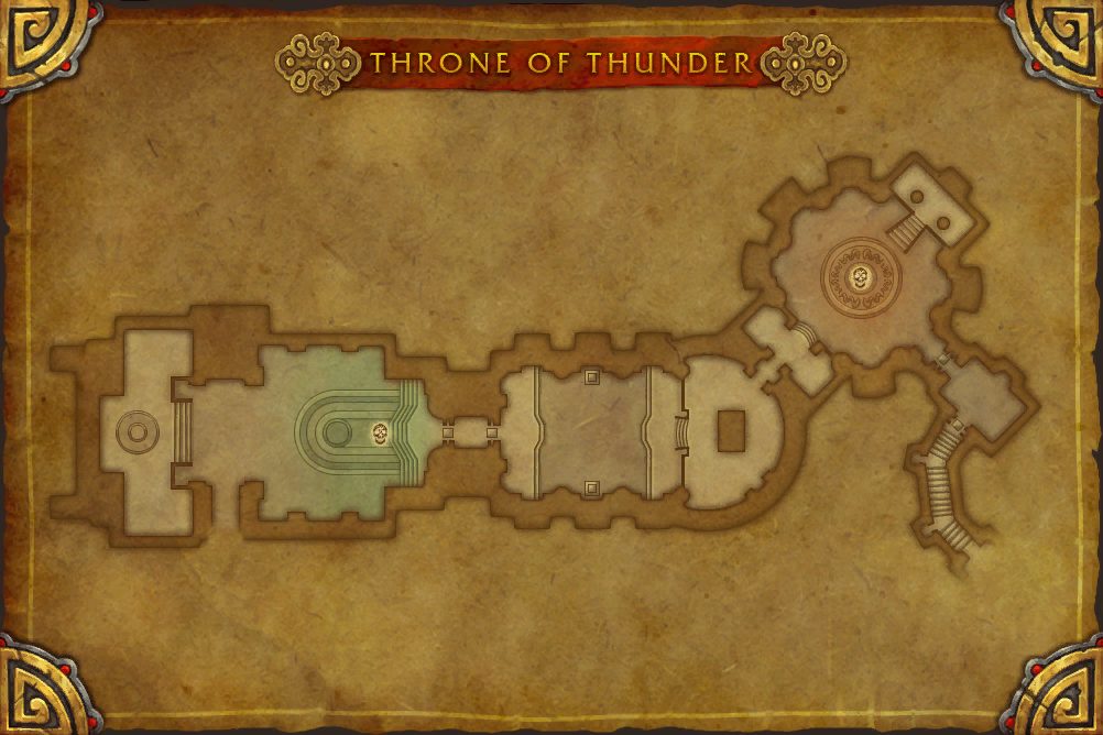 Throne of Thunder map with 2 boss locations
