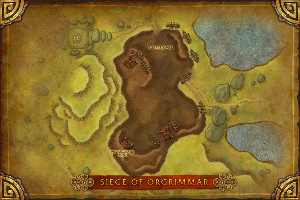 Siege of Orgrimmar map with 1 boss location