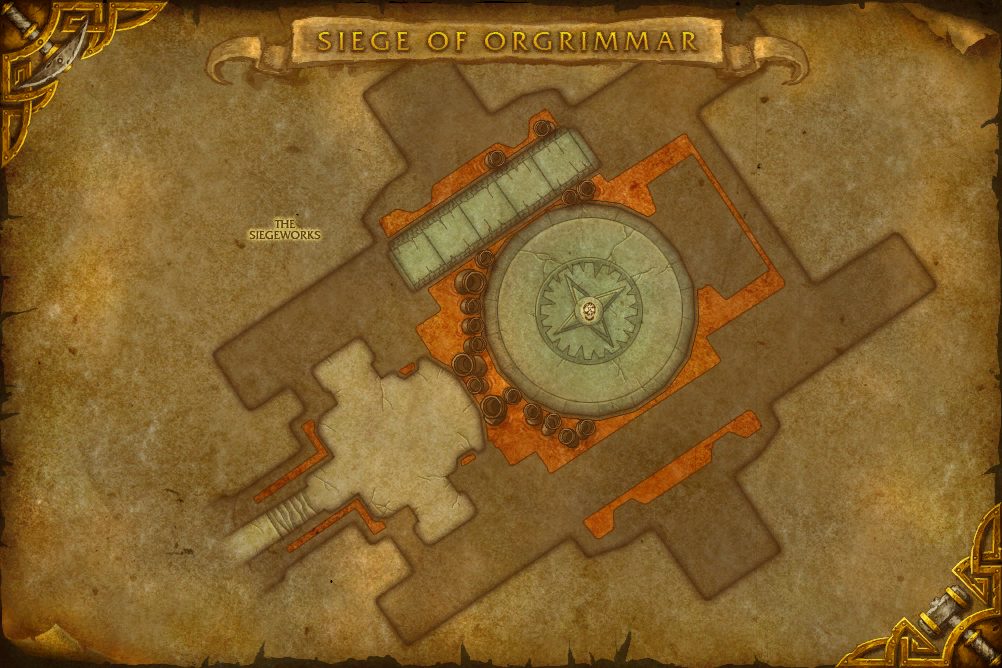 Siege of Orgrimmar map with 1 boss location