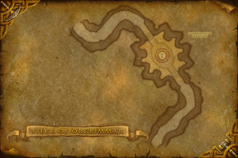 Siege of Orgrimmar map with 1 boss location