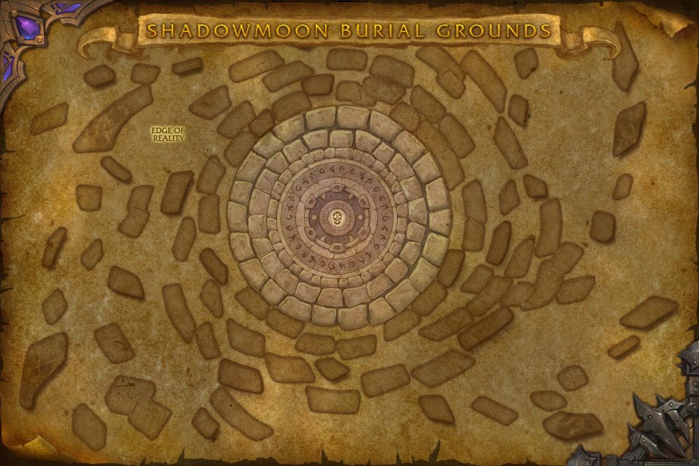 Shadowmoon Burial Grounds map with 1 boss location
