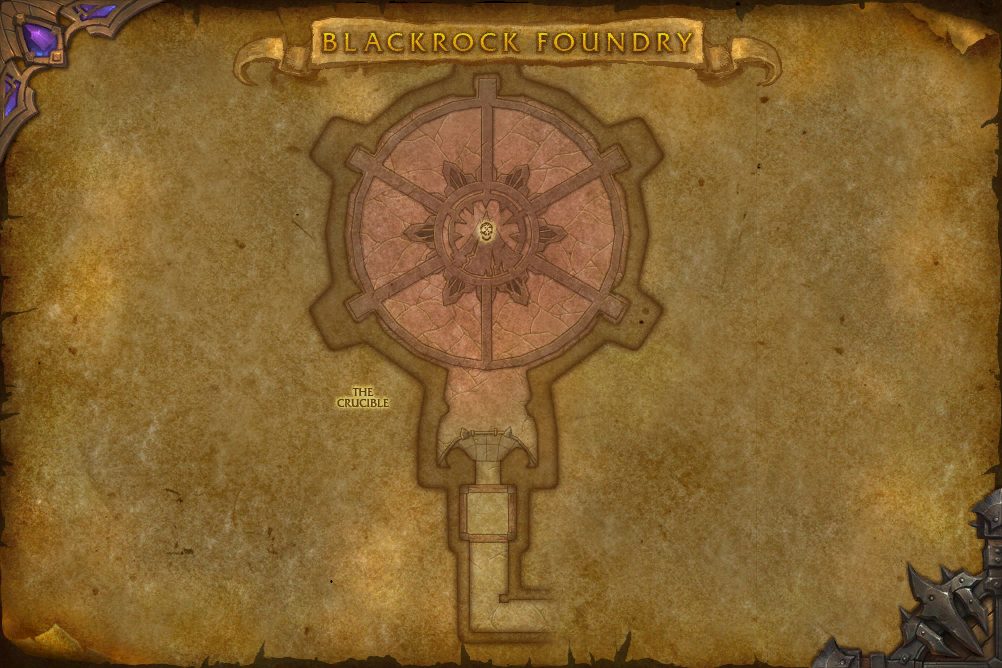 Blackrock Foundry map with 1 boss location