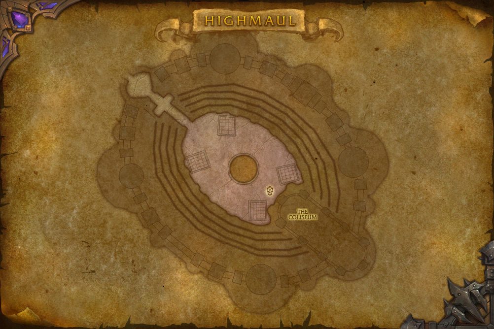 Highmaul map with 1 boss location