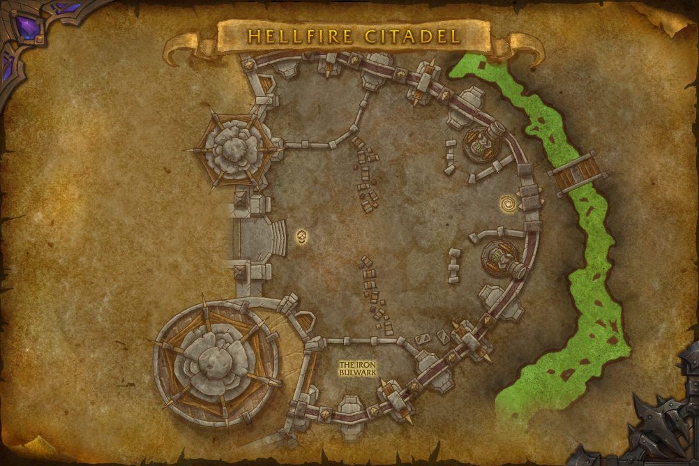 Hellfire Citadel map with 2 boss locations