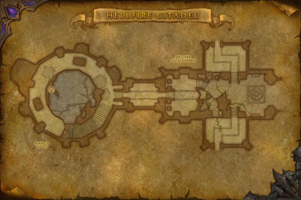 Hellfire Citadel map with 1 boss location