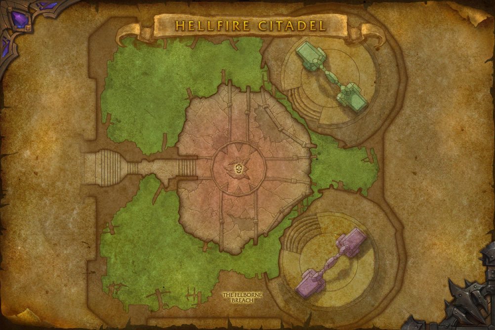 Hellfire Citadel map with 1 boss location