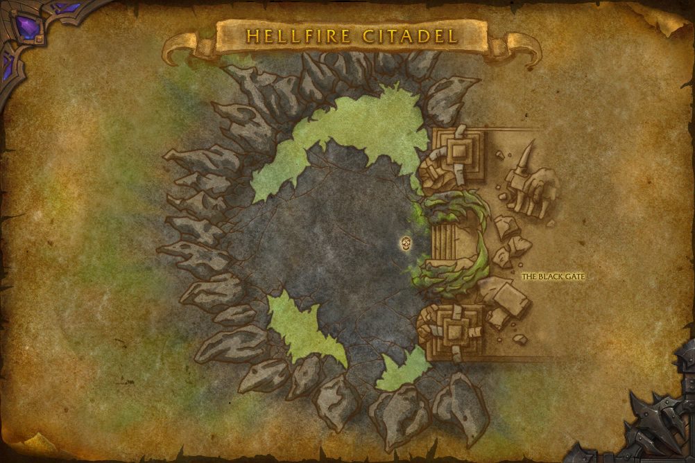 Hellfire Citadel map with 1 boss location