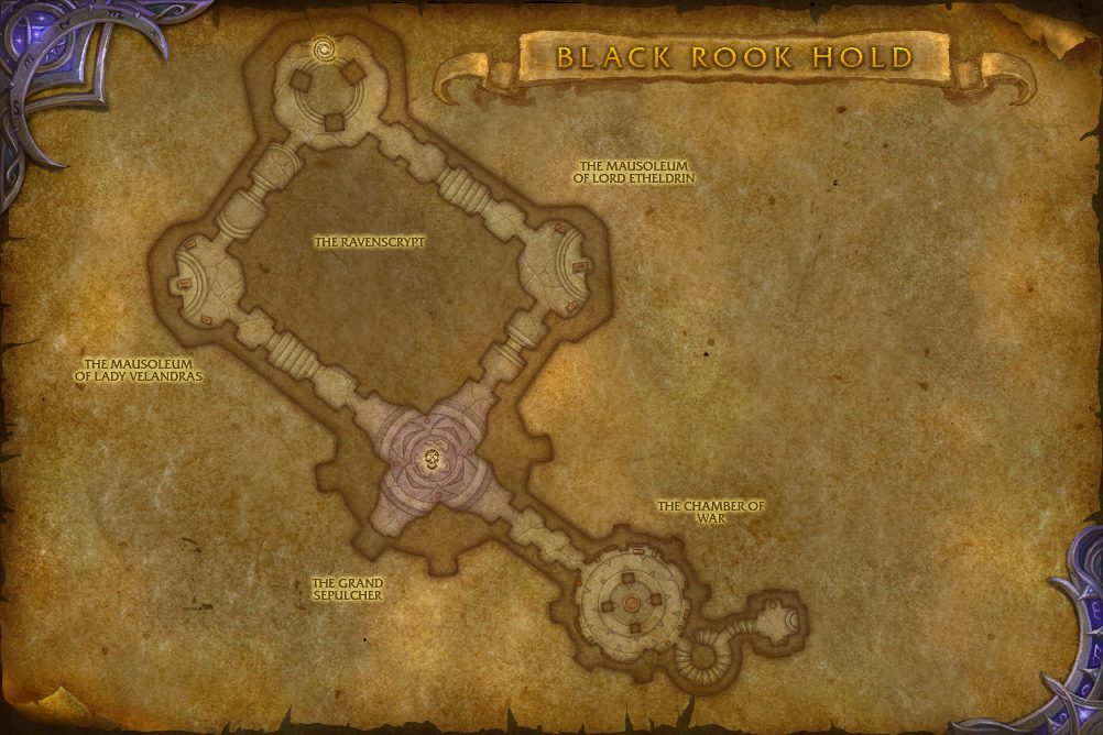 Black Rook Hold map with 1 boss location