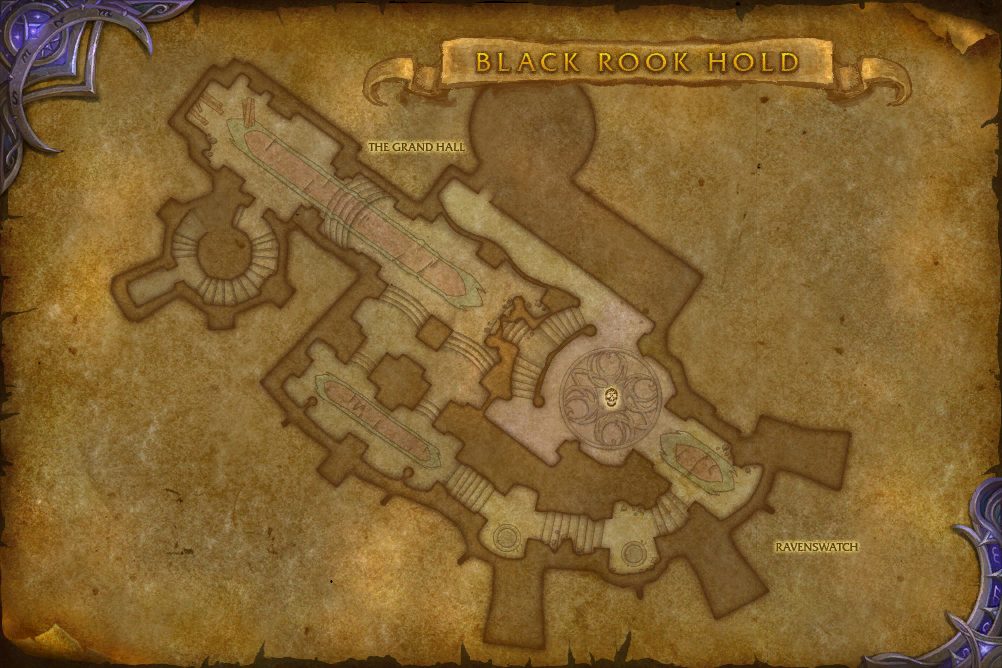 Black Rook Hold map with 1 boss location