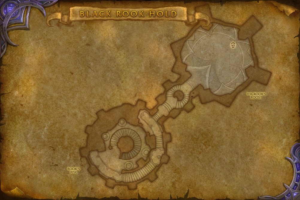 Black Rook Hold map with 1 boss location