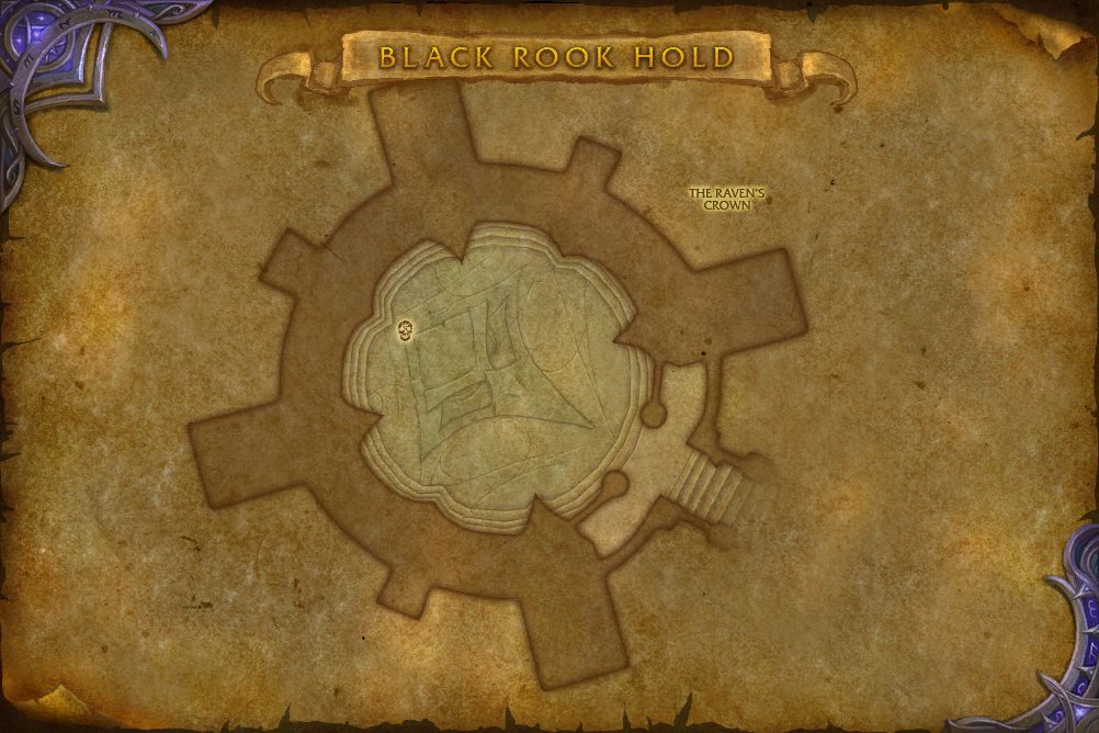 Black Rook Hold map with 1 boss location