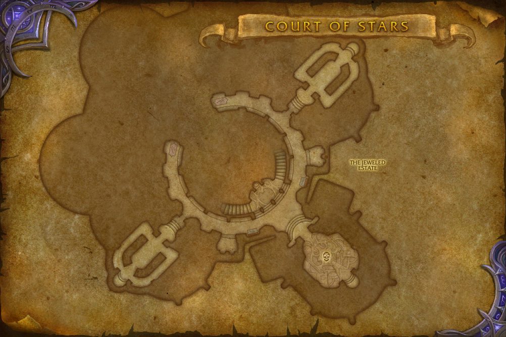 Court of Stars map with 1 boss location