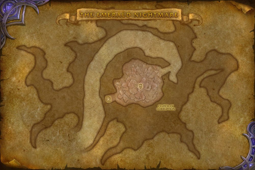 The Emerald Nightmare map with 1 boss location