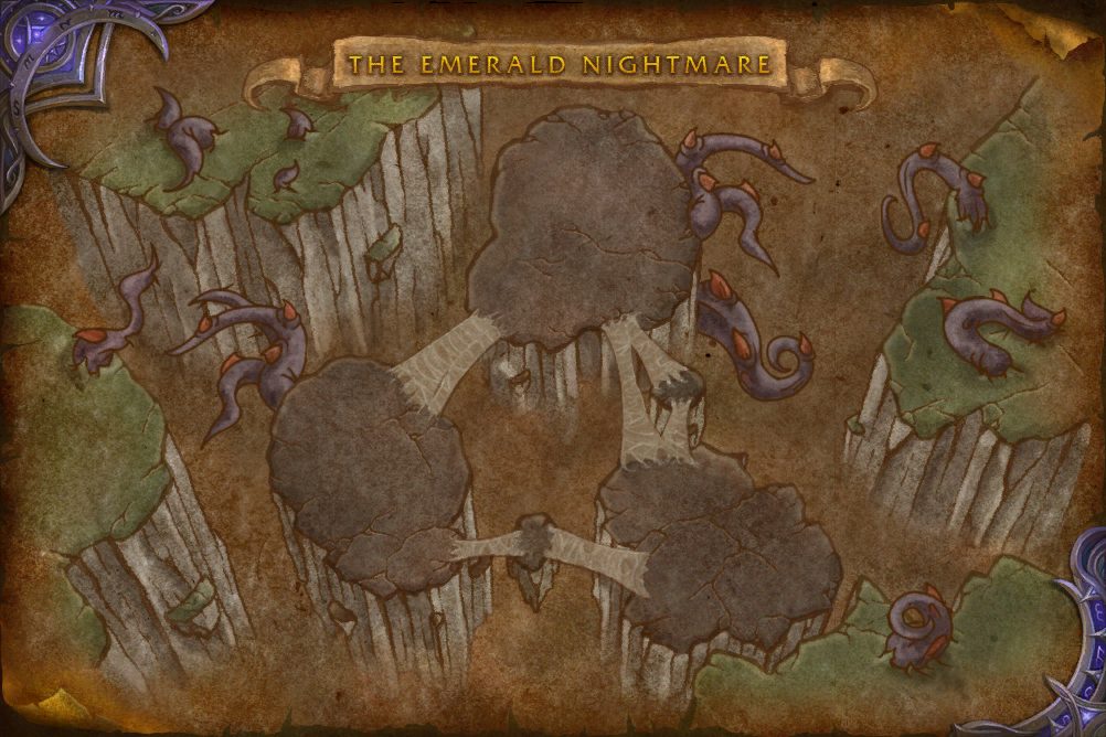The Emerald Nightmare map with 1 boss location