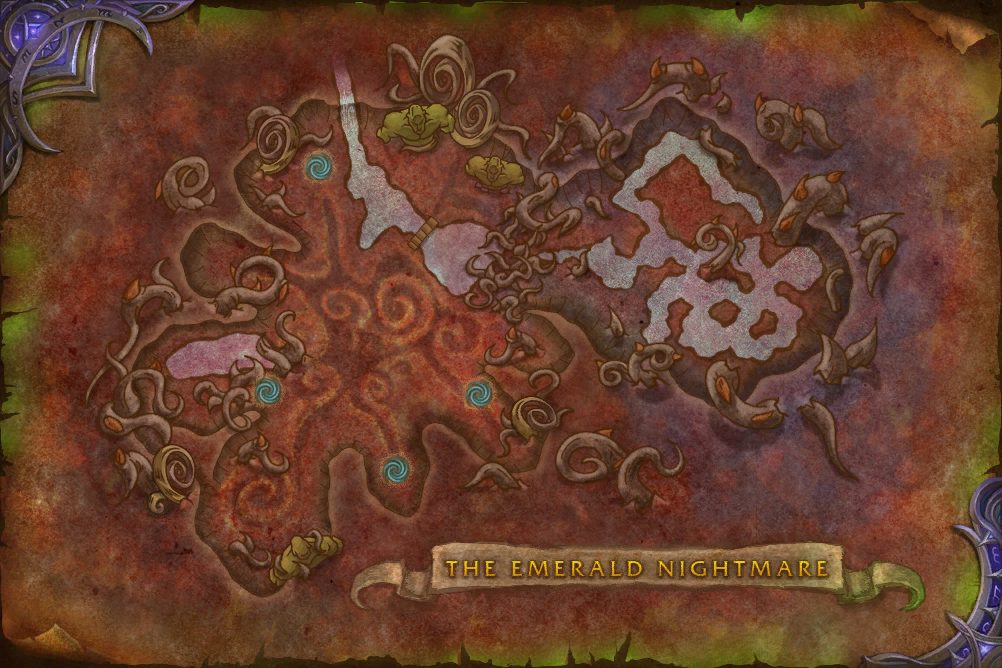 The Emerald Nightmare map with 1 boss location