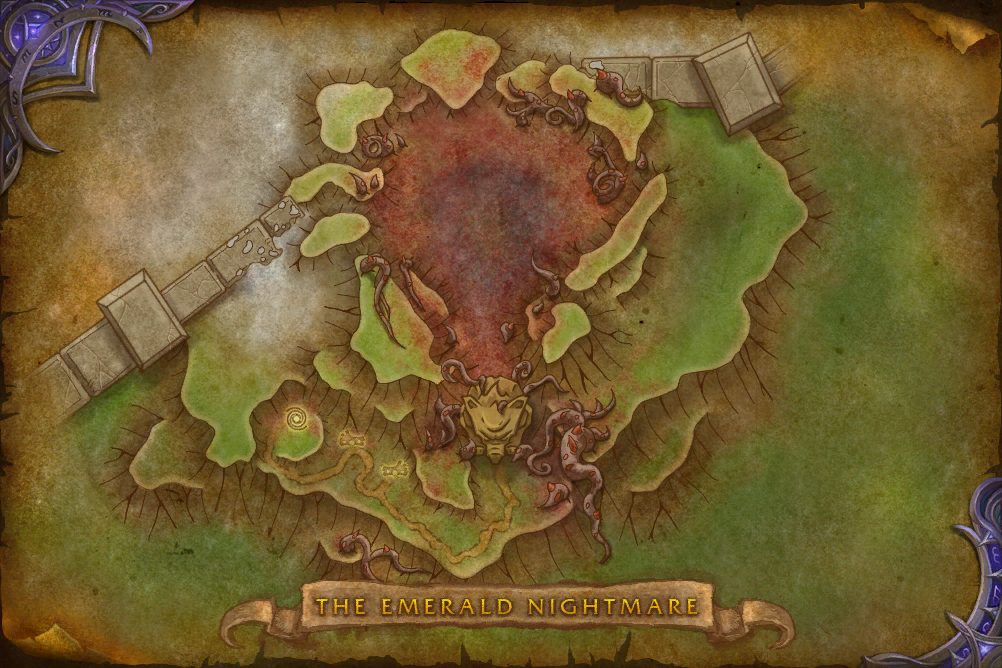 The Emerald Nightmare map with 1 boss location