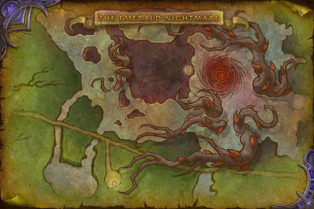 The Emerald Nightmare map with 1 boss location
