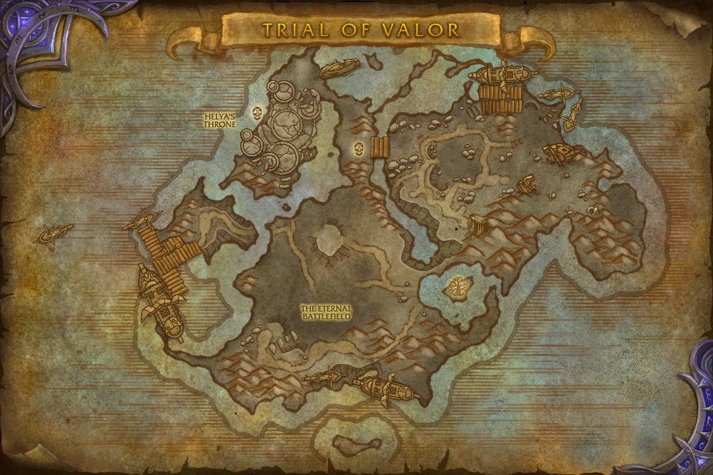 Trial of Valor map with 2 boss locations