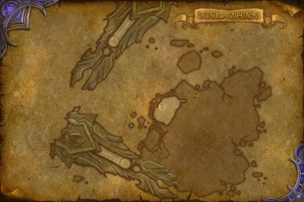 Karazhan map with 1 boss location