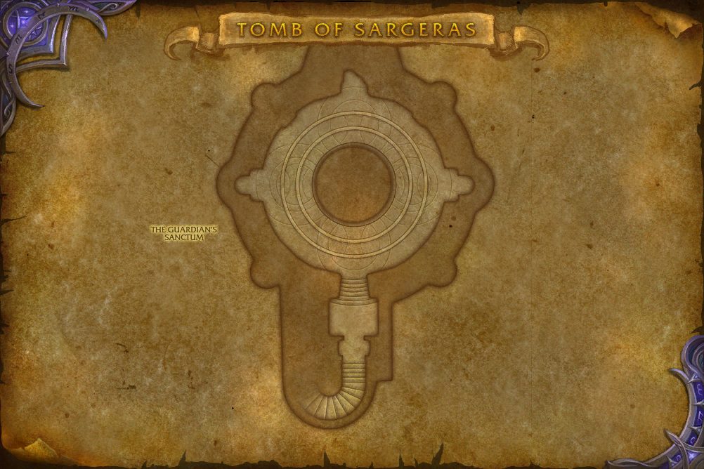 Tomb of Sargeras map with 1 boss location