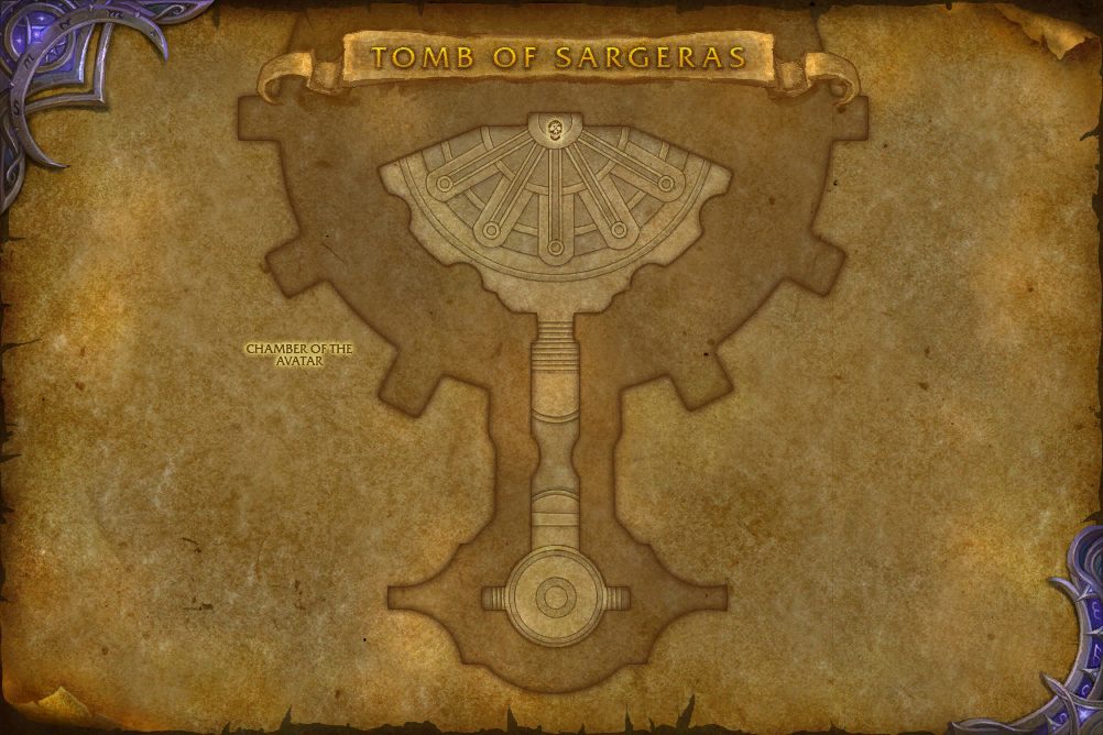 Tomb of Sargeras map with 1 boss location