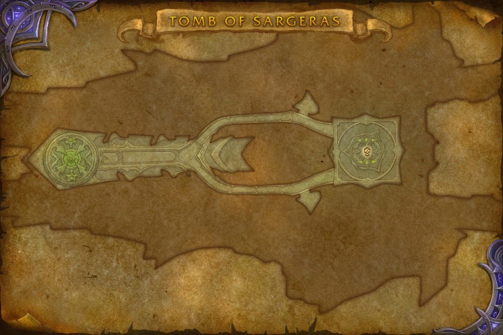 Tomb of Sargeras map with 1 boss location