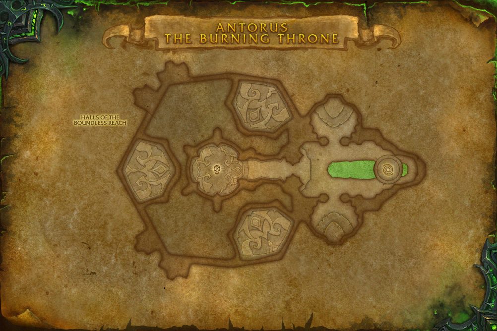 Antorus, the Burning Throne map with 1 boss location