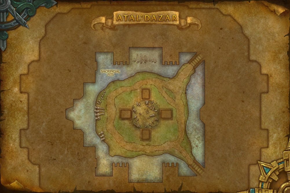 Atal'Dazar map with 1 boss location
