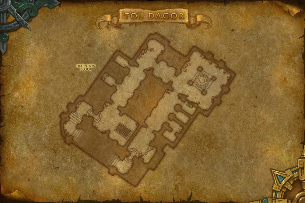 Tol Dagor map with 1 boss location