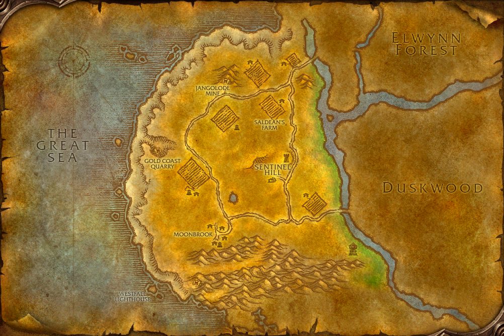 Westfall map from the WoW Forever beta client
