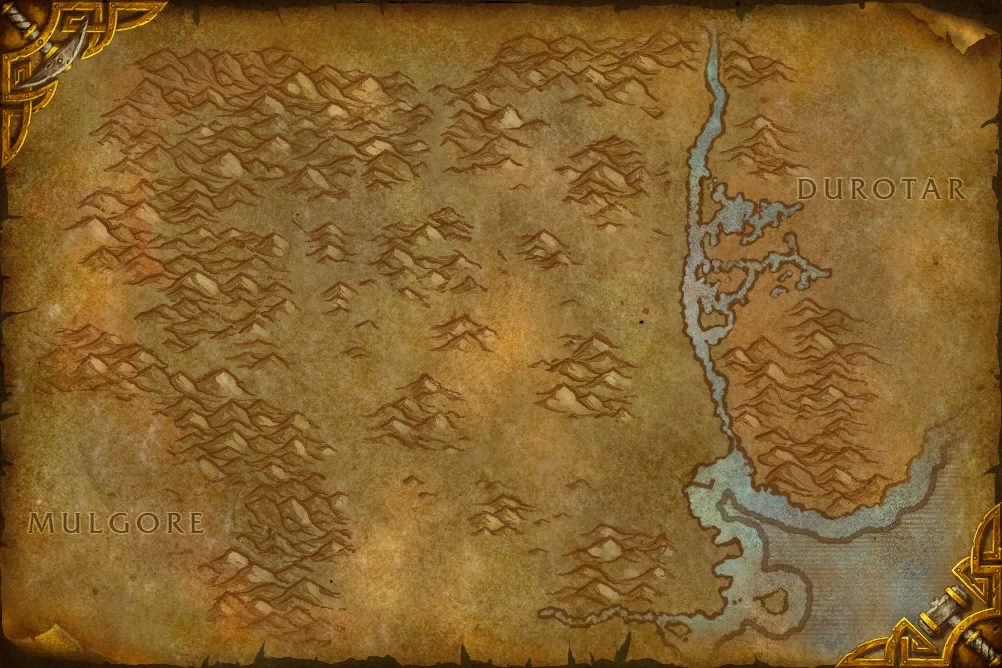 Northern Barrens zone map