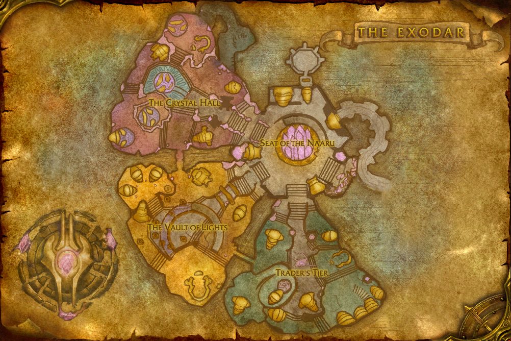 The Exodar zone map