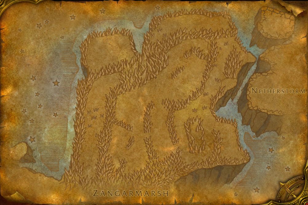Blade's Edge Mountains zone map