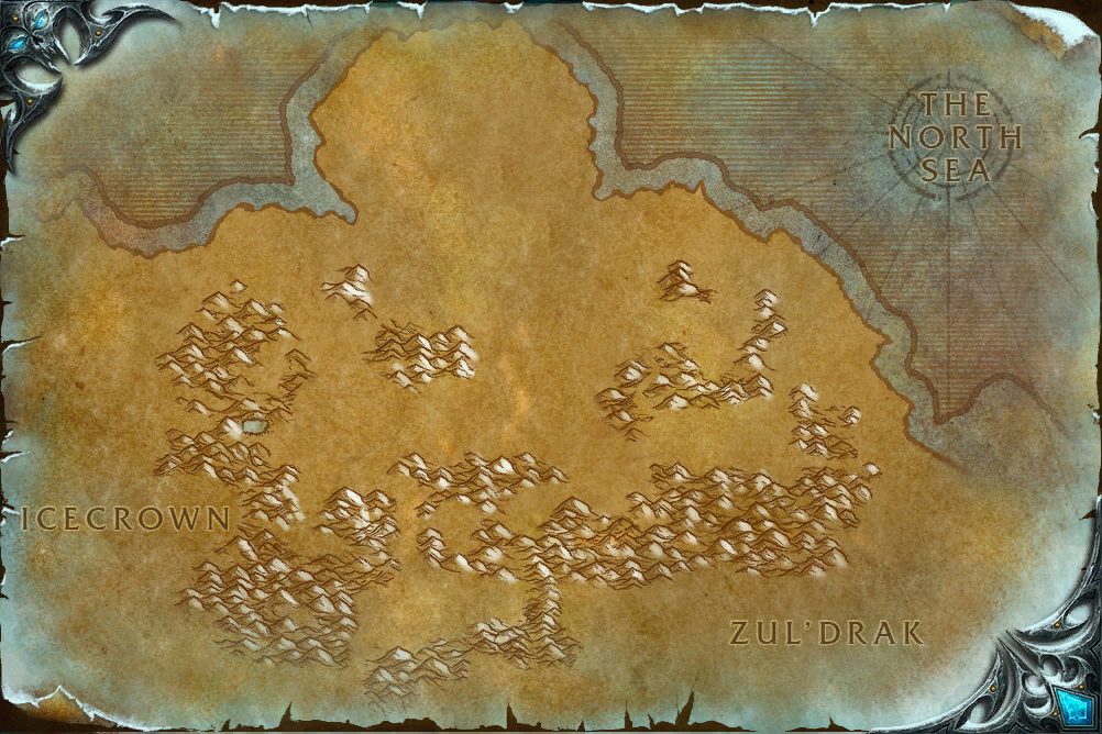 The Storm Peaks zone map