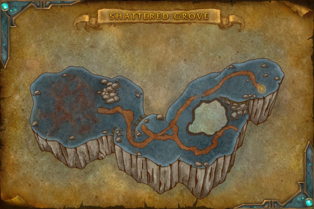 Shattered Grove zone map