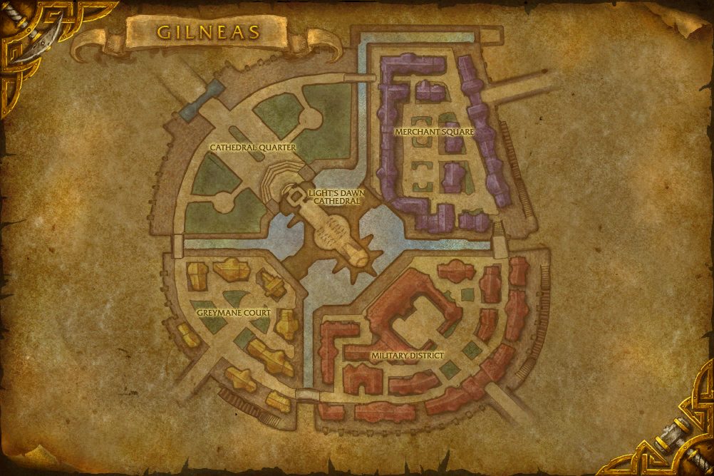 Ruins of Gilneas City zone map