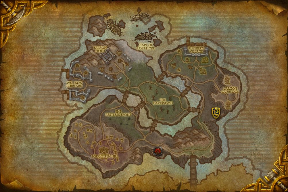 Tol Barad Peninsula zone map
