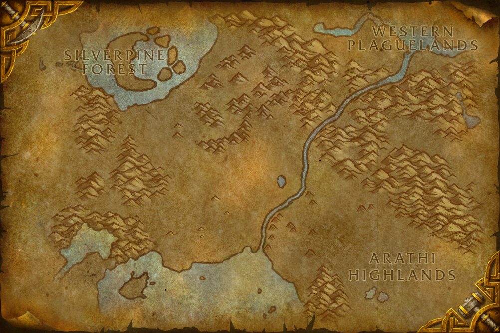 Hillsbrad Foothills zone map