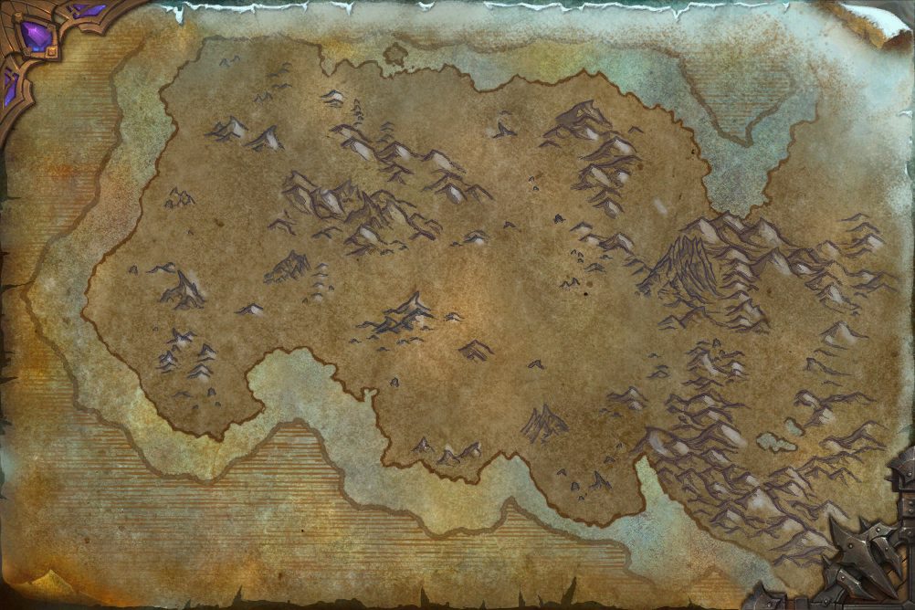 Frostfire Ridge zone map